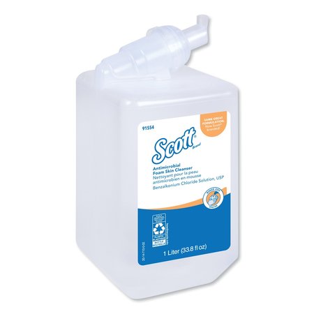 SCOTT Control Antimicrobial Foam Skin Cleanser, Fresh Scent, 1000mL Btl, PK6 KCC 91554